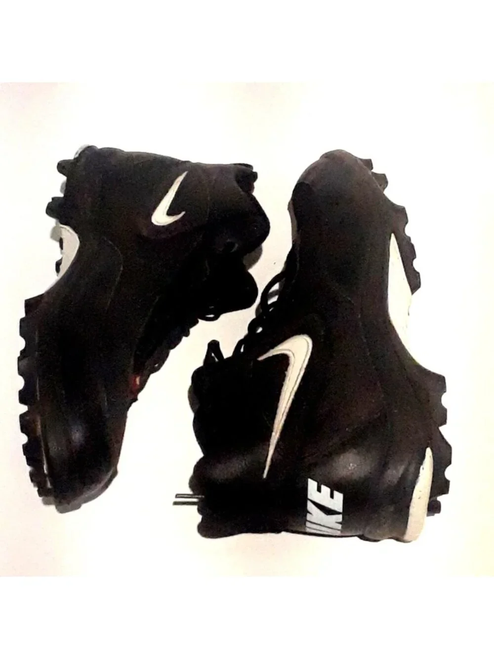 Nike Football Cleats #821021-011 Black and White Mens Size 11 Vintage 90s